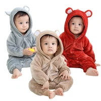 bear baby flannel jumpsuit autumn and winter childrens romper cute baby romper