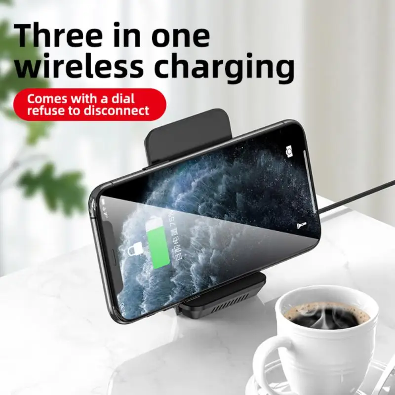 Magnetic Wireless Charger Stand Fast Charging Portable Phone Holder Type C Abs  Pc Material Charger Holder Auto-adaptive Charger