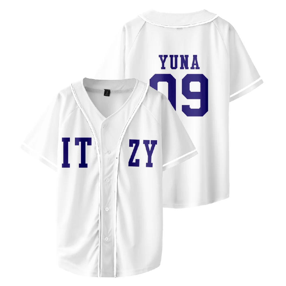 

ITZY Baseball t-shirt YUNA RYUJIN CHAERYEONG LIA YEJI Cosplay Coat ITZY None of My Business Merch Jecket T Shirt