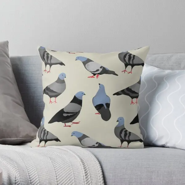 

Design 33 The Pigeons Printing Throw Pillow Cover【Customizable】 Square Fashion Car Bedroom Bed Decor Pillows not include