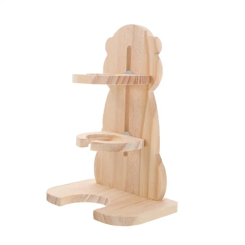 Подставка для бутылки и хомяка Маленькая деревянная подставка фонтанов домашних