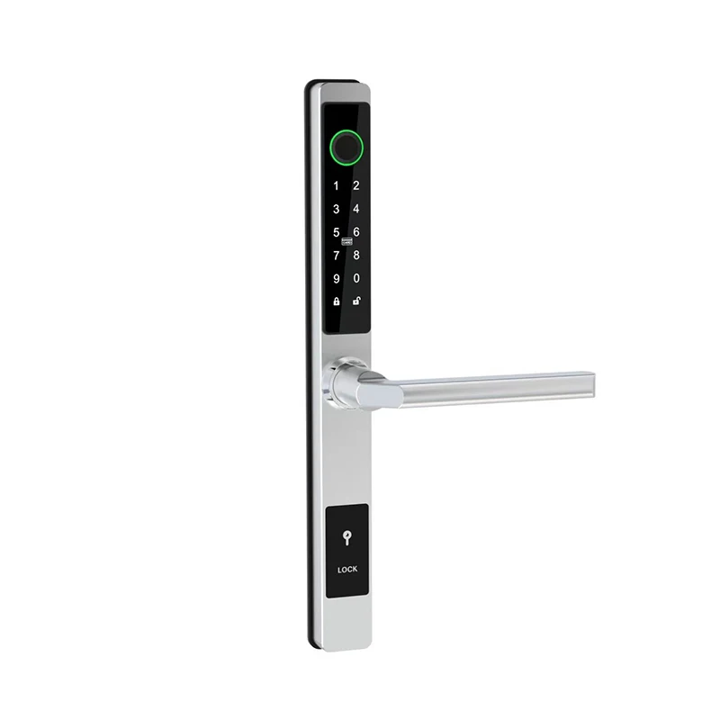 Smart fingerprint lock RFID card password front door security anti-theft mortise