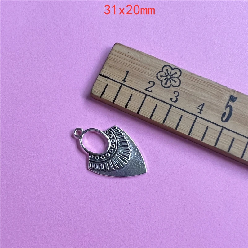 8 шт. 31x20 мм Серебряный цвет геометрические серьги подвески с отверстием для женщин Подвеска модная фурнитура ювелирные изделия аксессуары