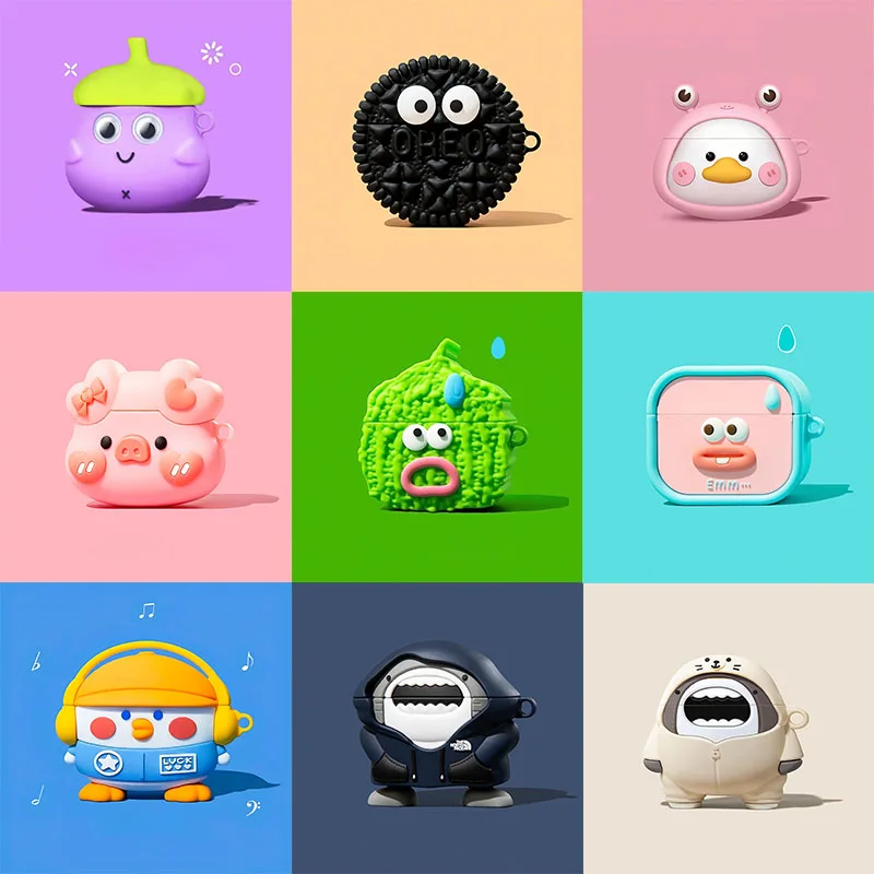 Супер милая 3D Акула свинка мультфильм планшетов для apple AirPods Pro 2 беспроводные силиконовые наушники для AirPods 1/2/3 зарядная коробка Супер милая 3D Акула свинка мультфильм планшетов для apple AirPods Pro 2 беспроводные силиконовые наушники для AirPods 1/2/3 зарядная коробка