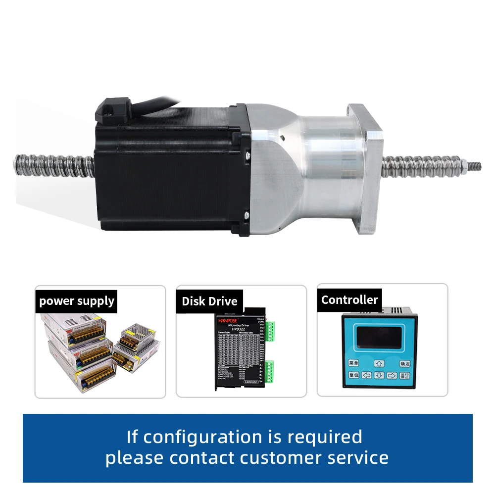 57 шариковый шаговый двигатель NEMA23 Сквозной винтовой 126 Н. СМ 2 8 А 57HAB56-SFU1240 гайка 300