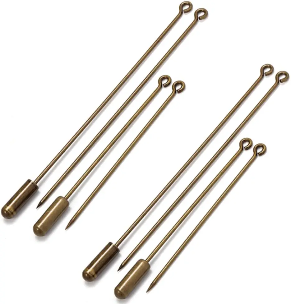 20 шт./лот булавка с петлей, медная булавка, длина 50 70 мм, булавки для безопасных лацканов с пробкой для «сделай сам», Ювелирная фурнитура, аксессуары