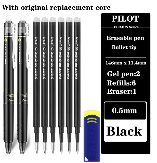 

Набор стираемых гелевых ручек Pilot Frixion Pen 0,5/0,7 мм, оригинальный сменный стержень, японские канцелярские принадлежности, офисные и школьные письменные принадлежности