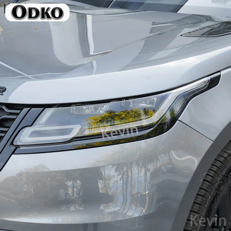 Тонировка автомобильной фары Дымчатая Черная защитная пленка ТПУ наклейки для