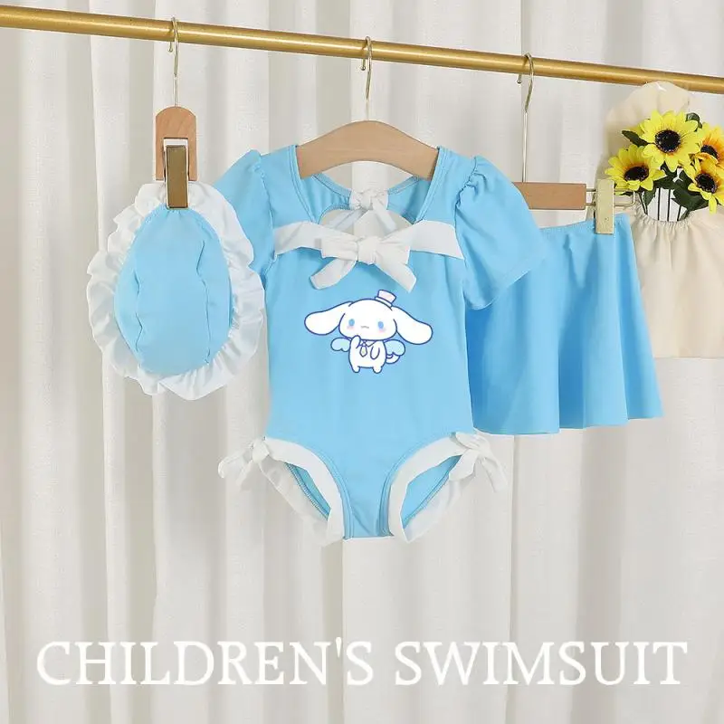 3 шт. Купальники Hello Kittys Kawaii Kuromi Cinnamoroll купальник детская юбка пляжная одежда