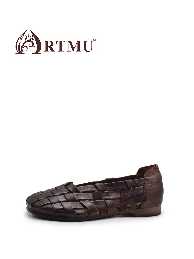 Женские босоножки с мягкой подошвой Artmu тканые туфли без каблуков роскошные из