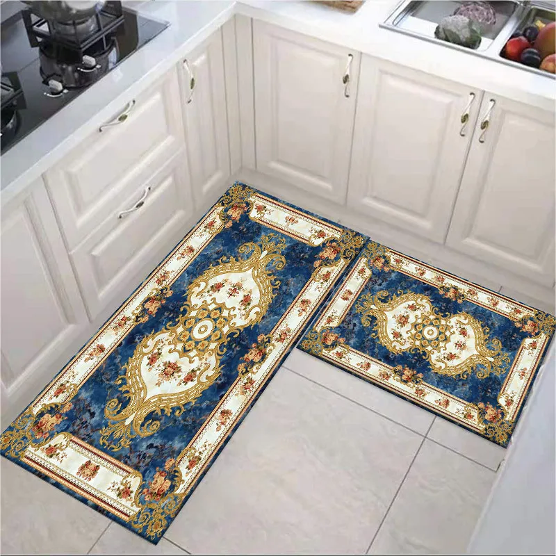 

Богемный кухонный напольный коврик, коврик для входной двери, декоративный ковер для спальни, гостиной, нескользящий длинный коврик для ван...