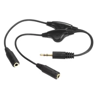 male to femalemale gold plated 3 5mm audio headphone cable headphone splitter w volume control for computer smartphones tablet