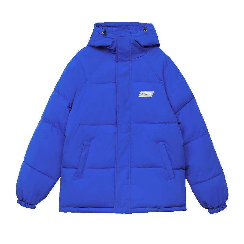 Winter Coats Women Jacket Blue Thicken Warm Parkas Pocket Loose Hooded Coat Jackets Female Outwear New Down Cotton Jacket