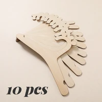 510pcs baby wooden clothes hanger diy creative room decoration kids clothes drying storage childrens organizer clothing hanger