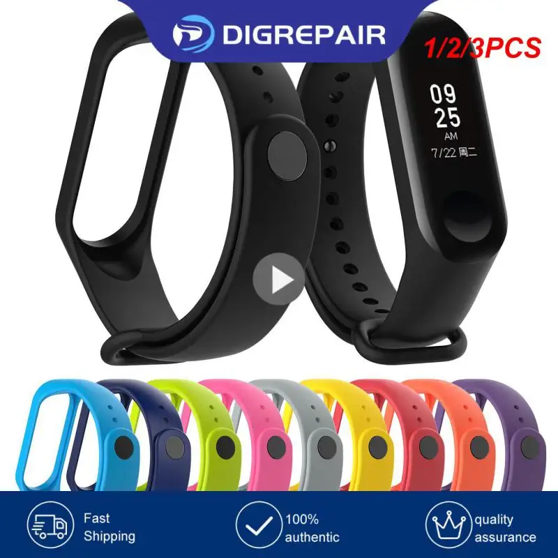 

1/2/3 шт., силиконовый ремешок для часов Mi Band 7 6 5 4 3