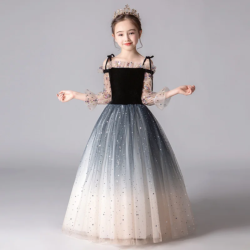 Child Graduation Ceremony Formal Ball Gowns Half Sleeve Clothes Prom 3 14 Years Evening Dress Elegant for Teen Flower Girls