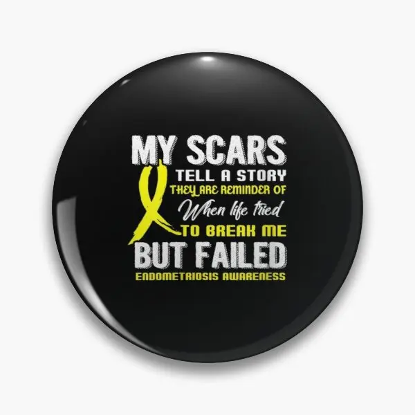 Значок на булавке с мягкой пуговицей заказ кардиган надписью My Scars Сара Лэнс