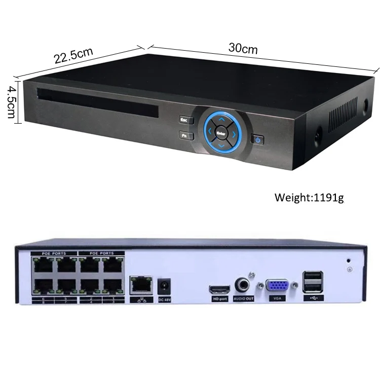 

Сетевой видеорегистратор 8chs POE Nvr