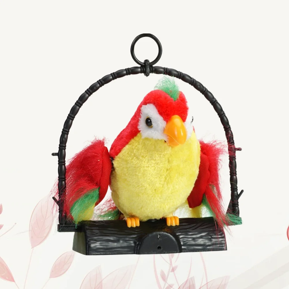 

Parrot Toy Talking Bird Electronic Recording Toys Plush Electric Repeating Pet Animal Speaking Statue Repeat Record Hanging