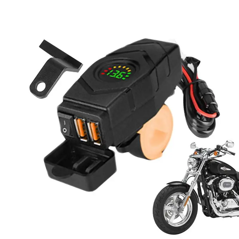 

Зарядное устройство Powstation для телефона мотоциклетное с USB-портом и вольтметром