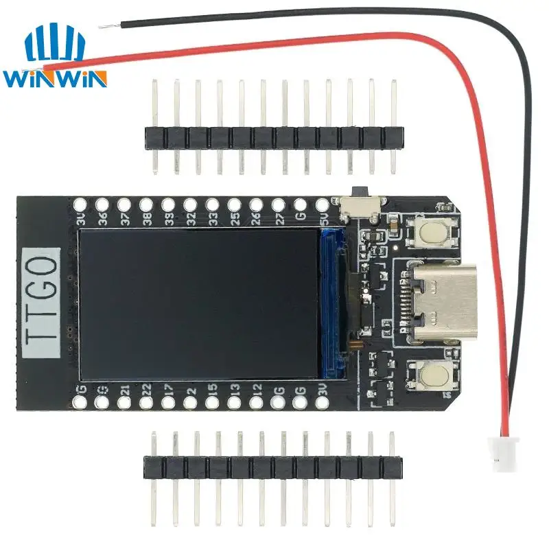 Плата разработки модуля T-Display ESP32 совместимая с Wi-Fi и Bluetooth 4 МБ 7-дюймовая плата