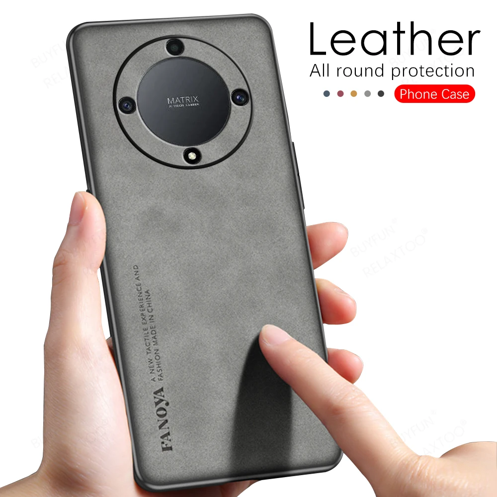 Sheepskin Leather Cover For Honor X9a X40 Honar x 9a 9 a x 40 honorx9a Case TPU Soft Frame Camera Protection Shell Fundas Coques images - 6