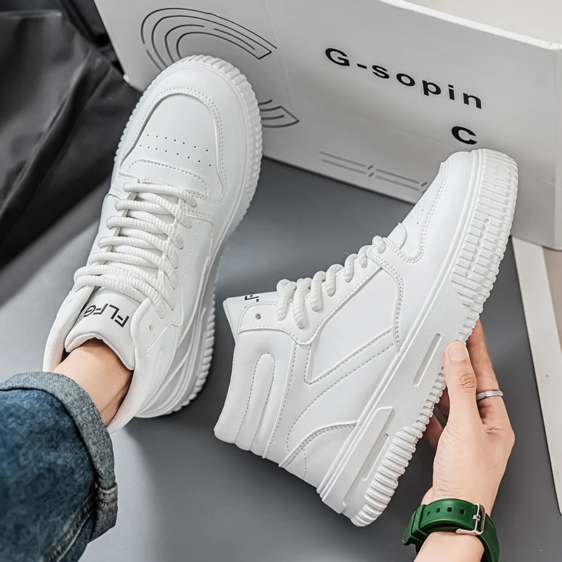 Новые мужские повседневные модные туфли большого размера на толстой подошве