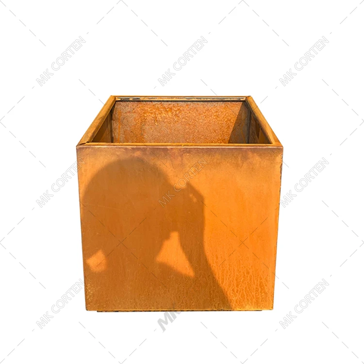 

Durable Garden Simple Design Corten Steel Rusty Metal Planter