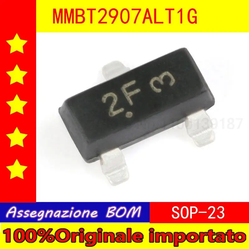 100 шт./лот предметы интерьера MMBT2907ALT1G печать 2 f SOT - 23 PNP Транзистор Триод SMD