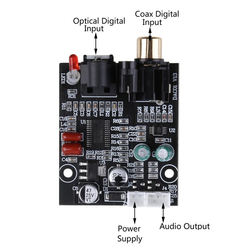 DIY DAC цифровой декодер 24 бит 192 кГц Оптическое волокно CS8416 CS4344 l Прямая поставка |