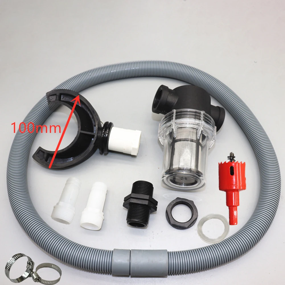 

1 X Rainwater Collection System Set With 100cm Flex Hose And Downpipe Filter With Rainwater Avoid Clogging Collector Roof