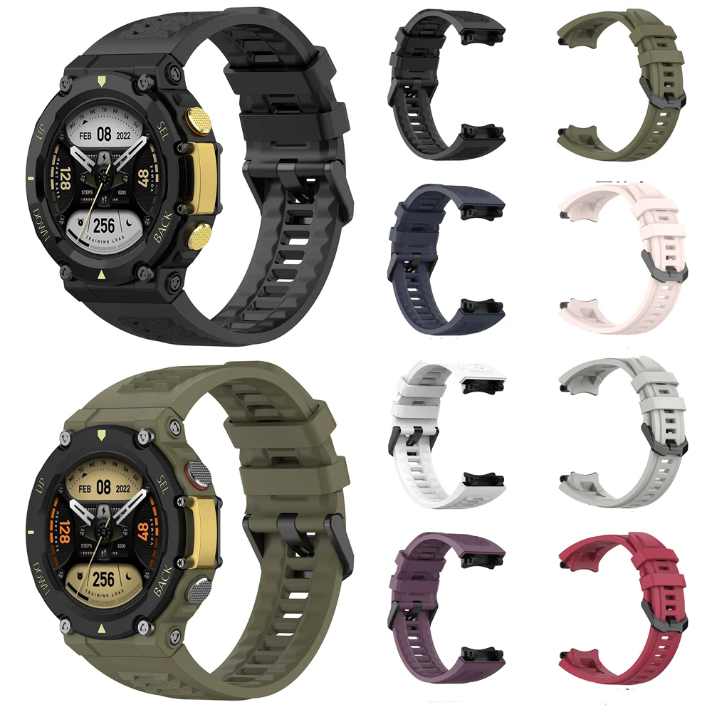 

Ремешок силиконовый для смарт-часов Amazfit T Rex 2, сменный Браслет для Huami Amazfit T-Rex2 correa