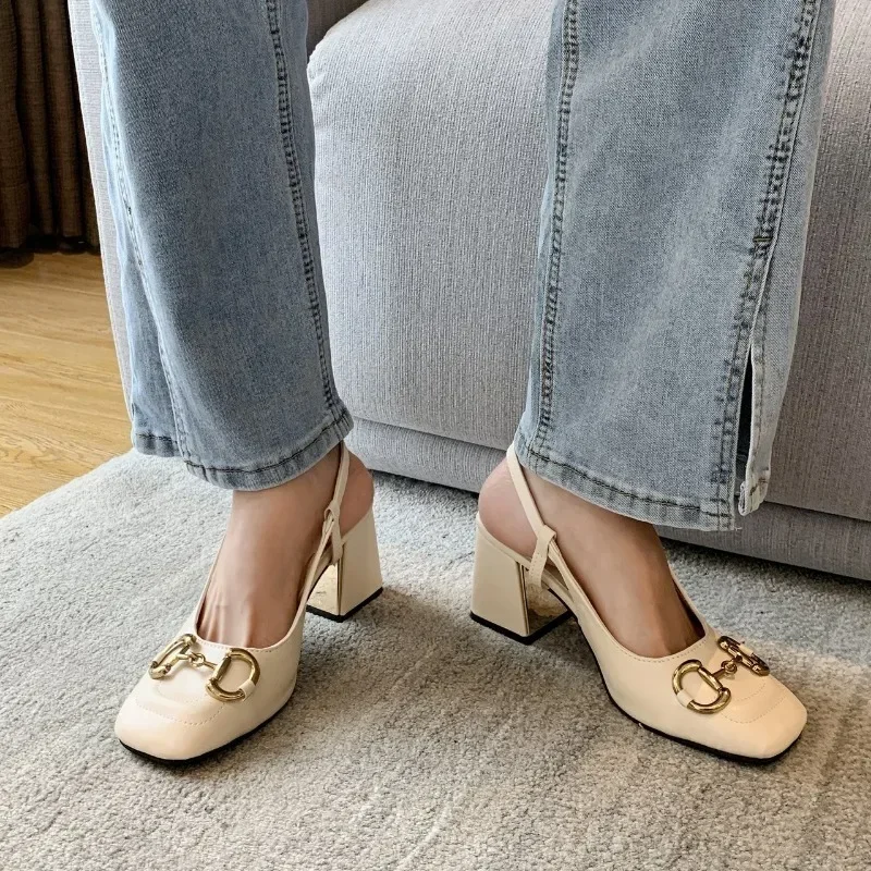 Женская обувь 2024 горячая распродажа женские туфли-лодочки с пряжкой в одно слово