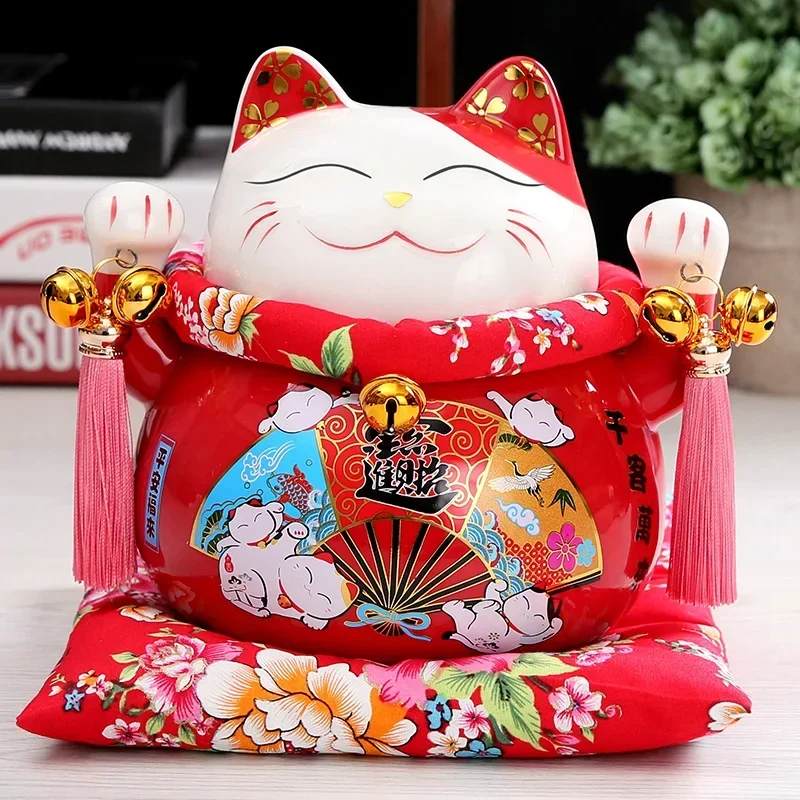 7-дюймовая керамическая копилка Maneki Neko Lucky Cat Fortune домашний декор фестиваль