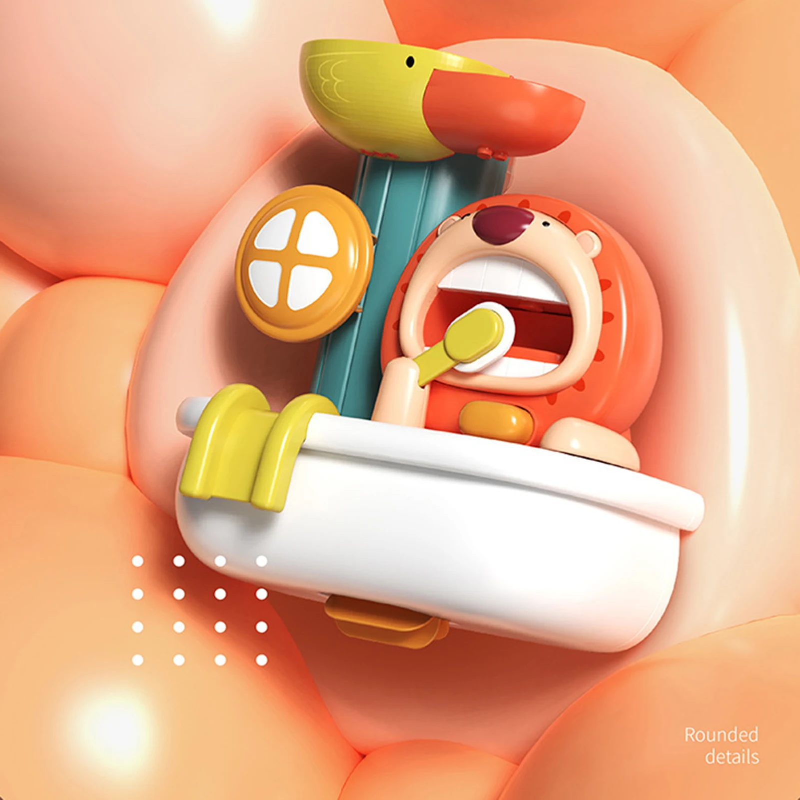 

Игрушка для ванны «Лев», милая игрушка для ванны, водопад и лев, пузырьки, настенное крепление с 4 присосками, развивающая игрушка для ванны