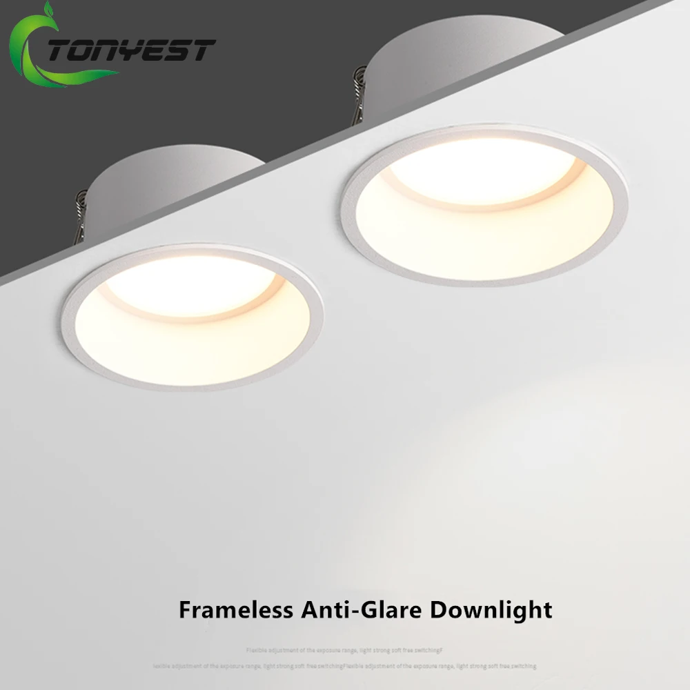 

2023 Brand New Downlight For Livingroom Dimmable LED Downlights 5W 7W 12W 15W Anti-Glare Led Corridor Aisle Hotel Decor Lights