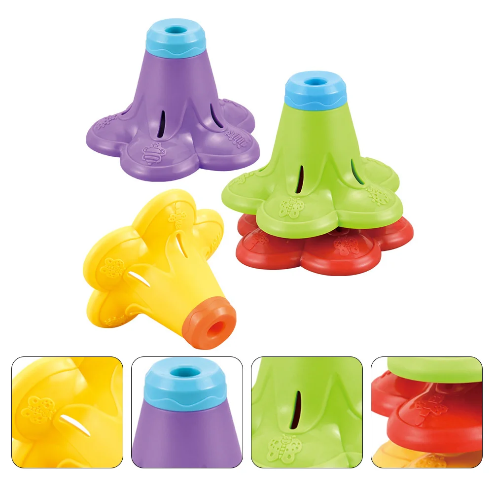 

4Pcs Children Puzzle Stacking Cups Beach Plaything Interesting Bath Toys