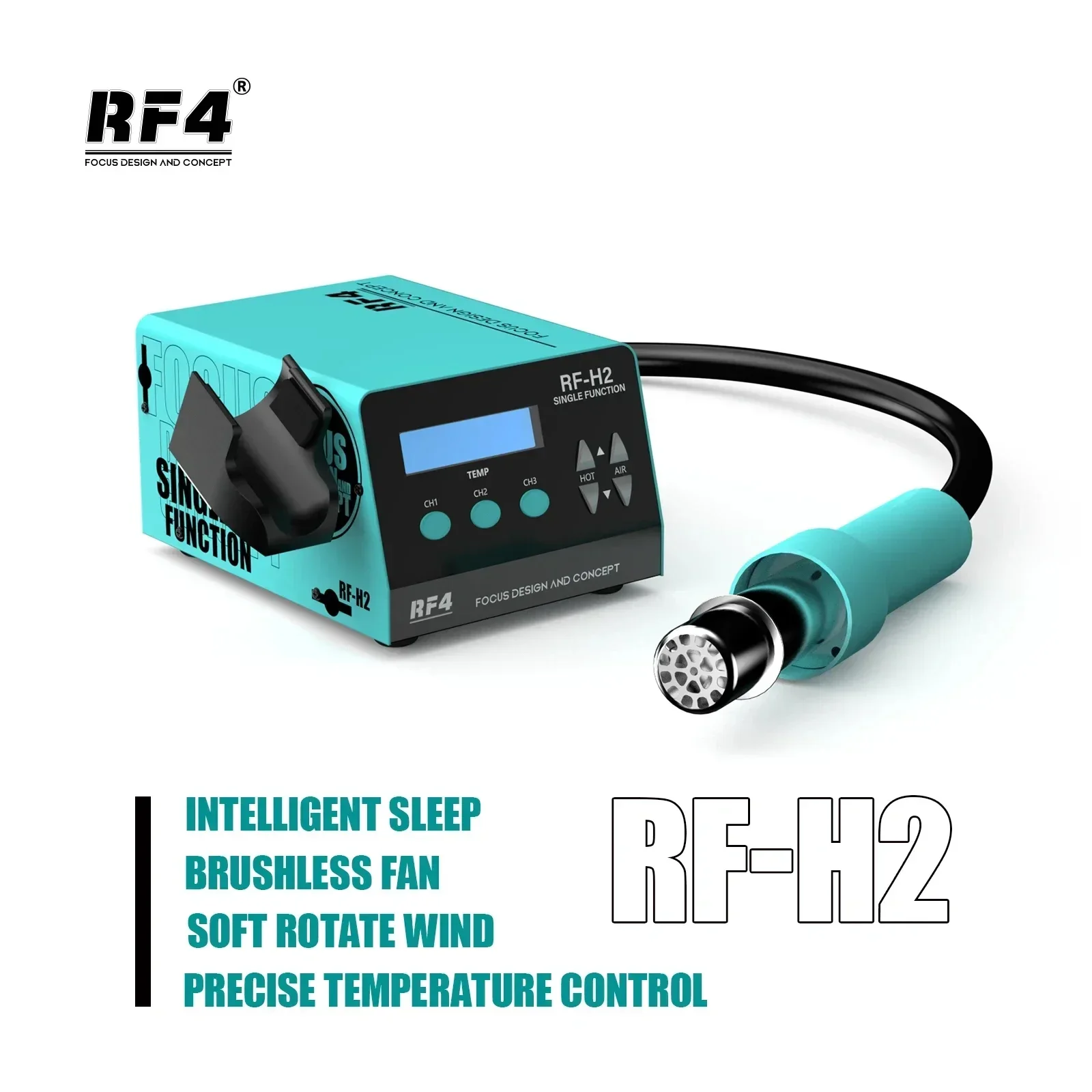 RF4 RF-H2 SMD ESD BGA Паяльная станция горячего воздуха с цифровым экраном для станции