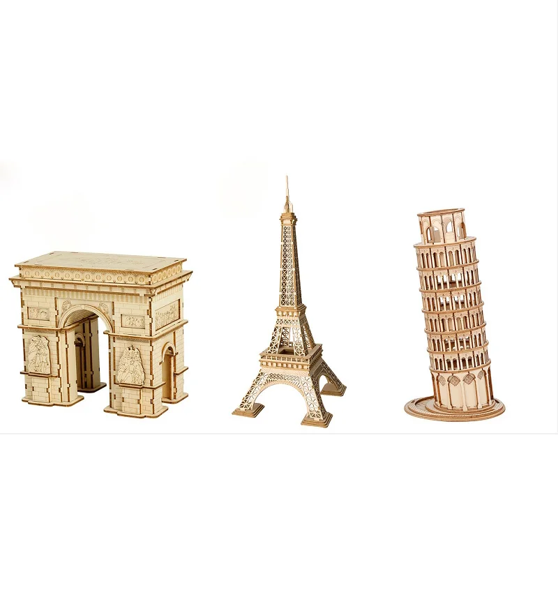 

Iron Tower 3D Wooden Puzzle Game Arc de Triomphe Assembled Model Kit Children's Toys Children's Teenagers Birthday Gifts