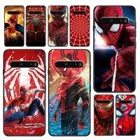avengers spiderman marvel for lg v50 v60 g8 thinq 5g k51s k41s k71 k61 q60 v30 k92 k22 silicone soft tpu black phone case cover