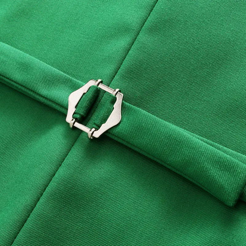 Green Suit Three-Piece Men's Studio Photography Company up Building Color om Best Man Wedding Formal Dress P...