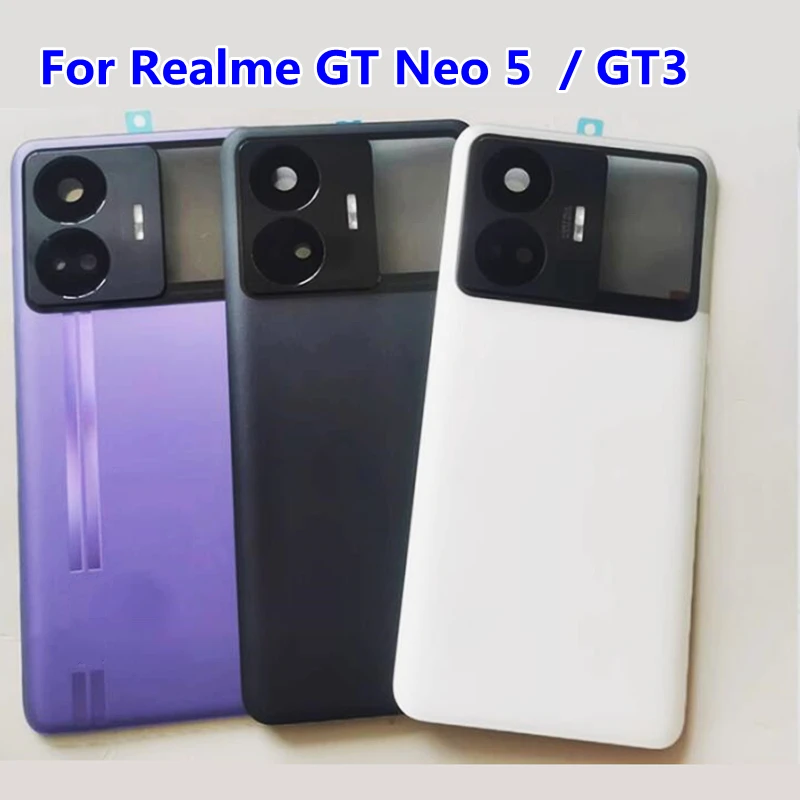 

6.74" Back Glass Cover For Realme GT Neo 5 neo5 RMX3706 Battery Cover Glass Panel Rear Door Housing Case