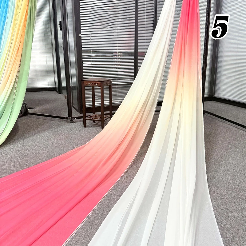 4 м удлиненная шифоновая ткань с градиентом DIY Hanfu, юбка в древнем стиле, 30D градиентная шифоновая ткань, свадебные украшения шириной 150 см