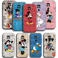 cartoon duck mickey minnie mouse phone case for xiaomi redmi note 9 pro redmi note 9 9t 5g soft funda back liquid silicon