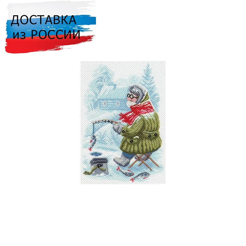 1673 canvas patterned matrenin Posad ɿish' (28x37 cm) Products for crafts For needlework | Дом и сад
