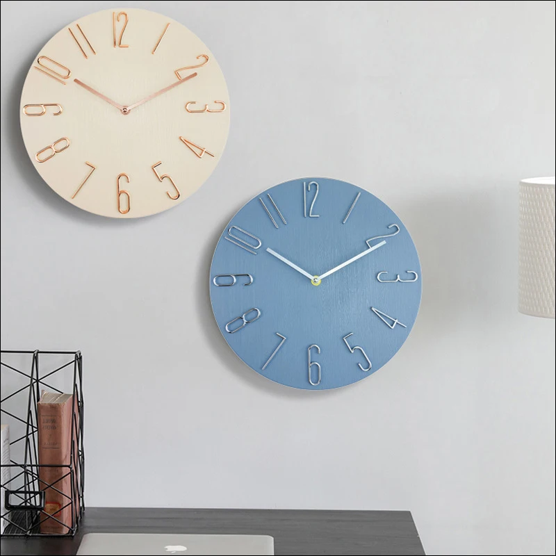 

14 Inch 35CM Wall Clock Modern Minimalist Digital Wall Clock Creative Nordic Clock Living Room Home Mute Home Decoration Gift