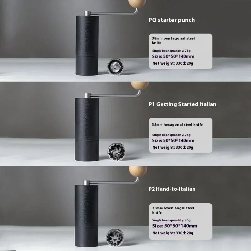 Kingrinder P Series Ручная кофемолка для кофейных зерен Итальянская прецизионная ручная