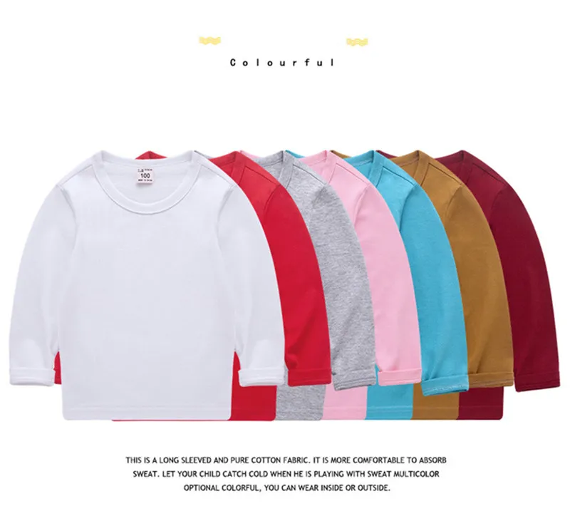 

Детские футболки, кофты с длинным рукавом для мальчиков, хлопковая толстовка для девочек на осень и зиму, детские футболки, одежда