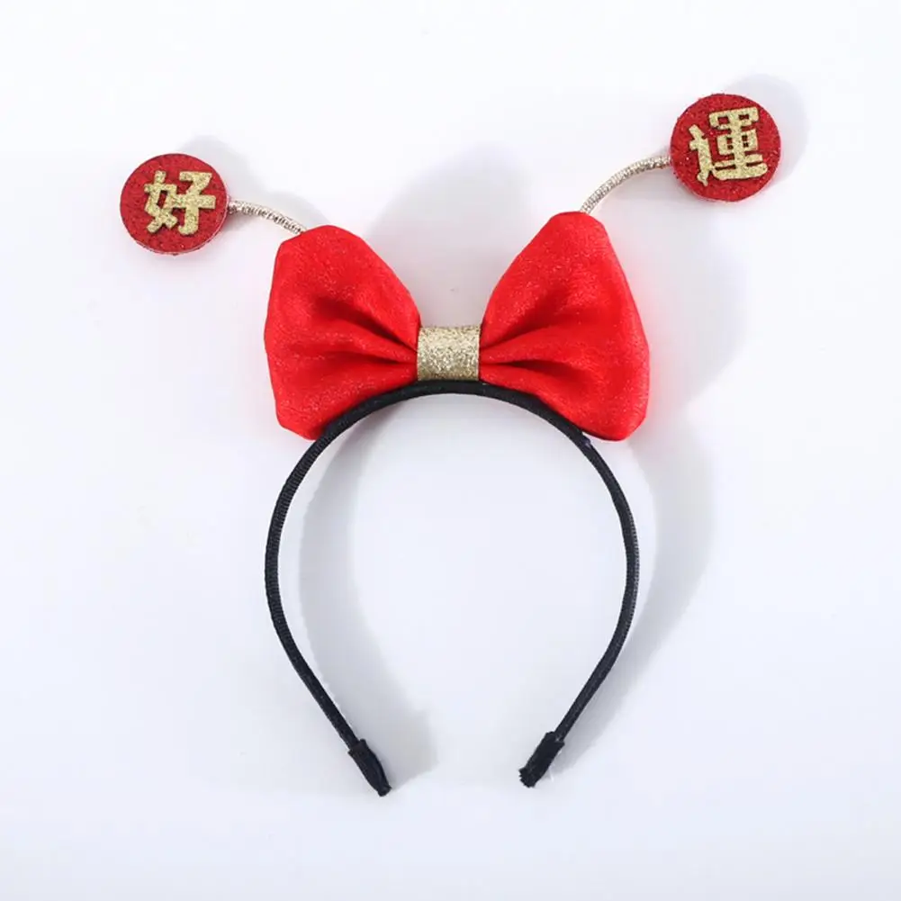 

Stylish Pet Headband Big Bow Accessories Good Luck New Year Pet Headgear Soft Pet Headdress for Cat
