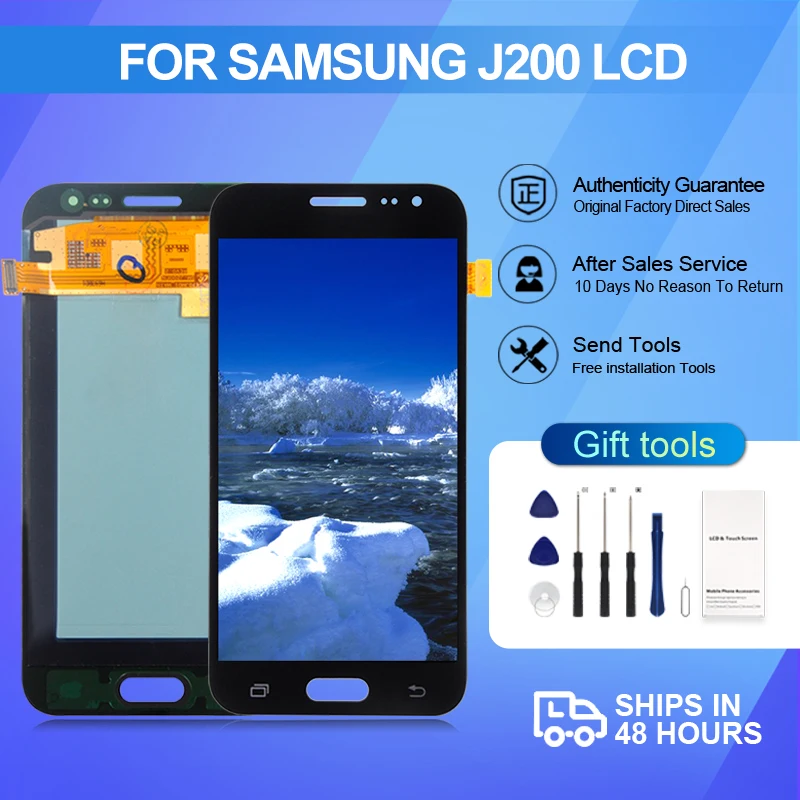 

1Pcs 4.7 Inch For Samsung Galaxy J2 LCD J200 Display Touch Screen Digitizer J200Y J200F J200G J200H J200GU Assembly With Tools